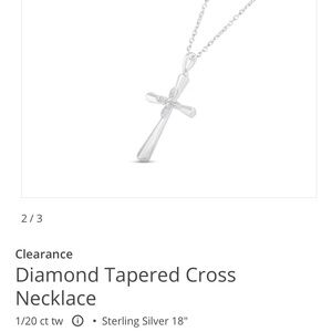 Diamond Tapered Cross Necklace by Kay